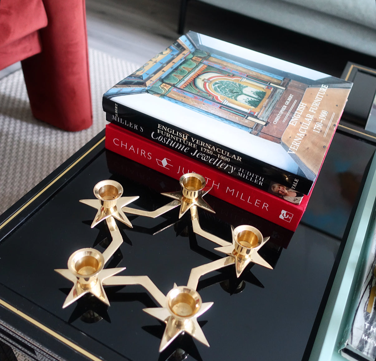 Brass star candle holder
