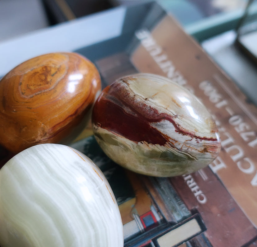 Set of five large stone eggs (Set 2)