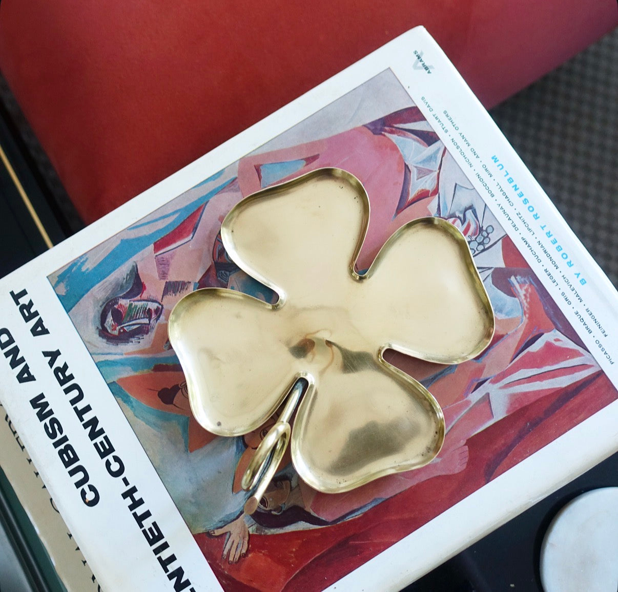 Brass Lucky four leaf clover tray