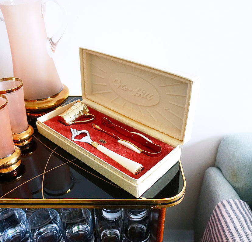 Mid-Century bar tool set