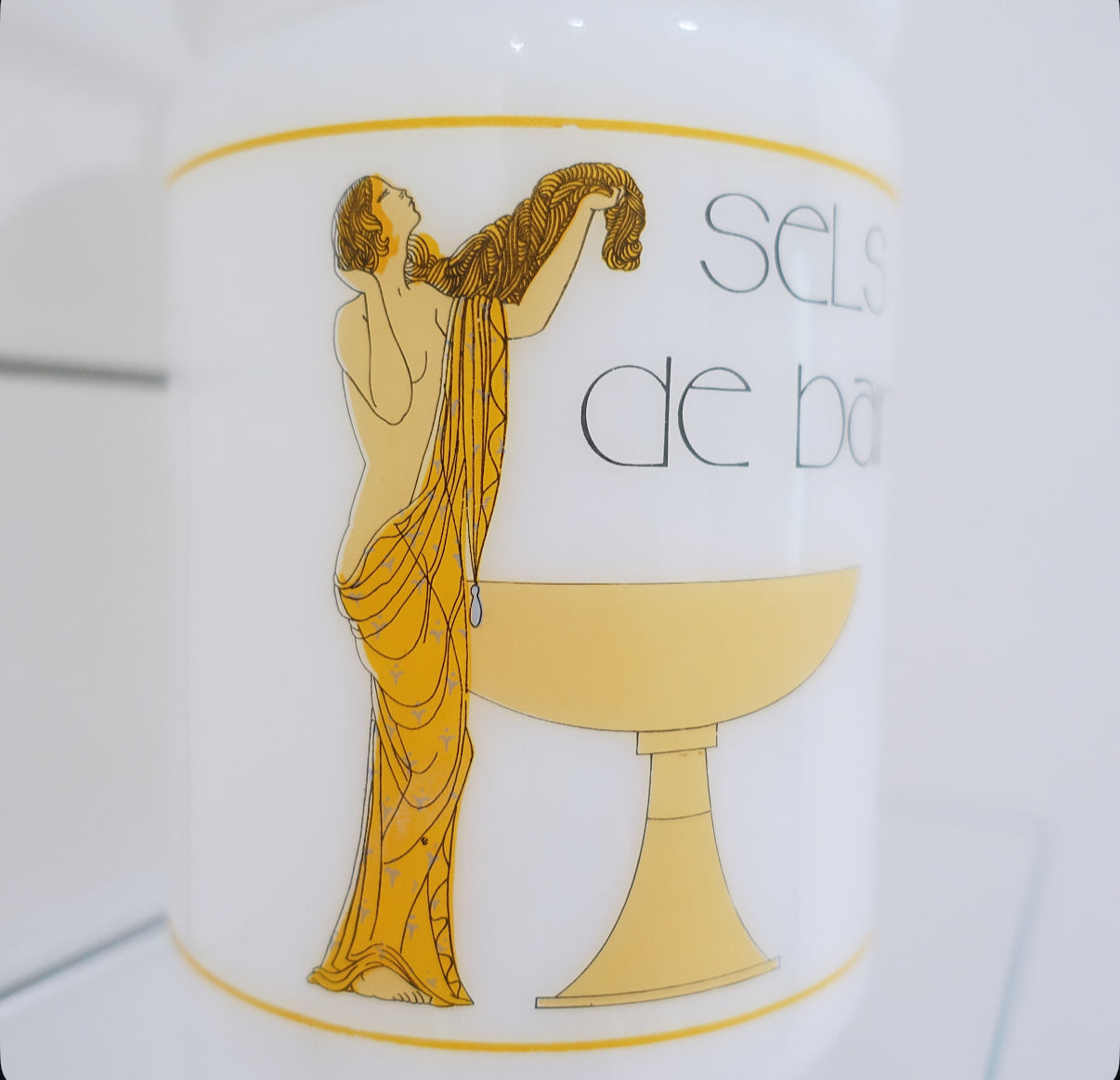Opaline bath salts jar