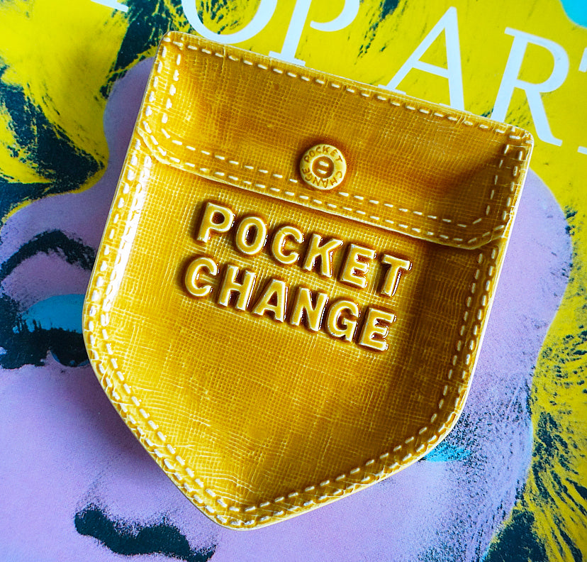 Ceramic pocket change dish