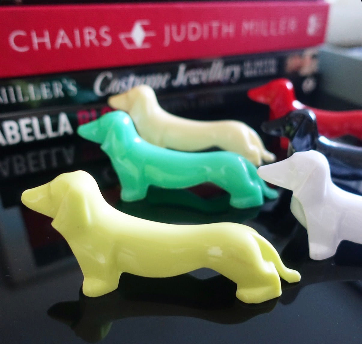 Dachshund knife rest set
