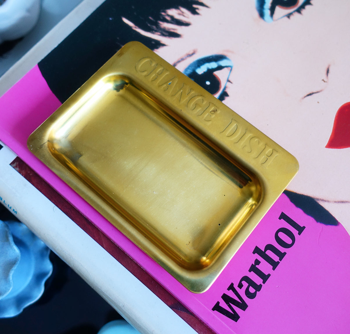 Brass pocket change dish