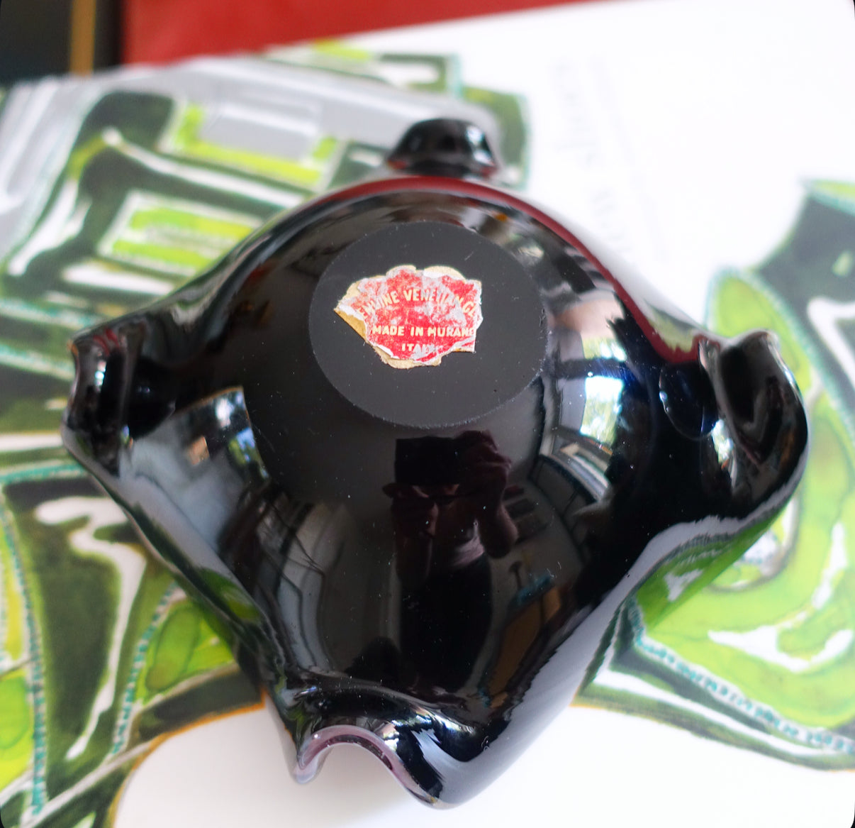 Bizantino Murano glass trinket dish