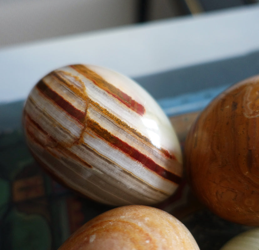 Set of five large stone eggs (Set 2)