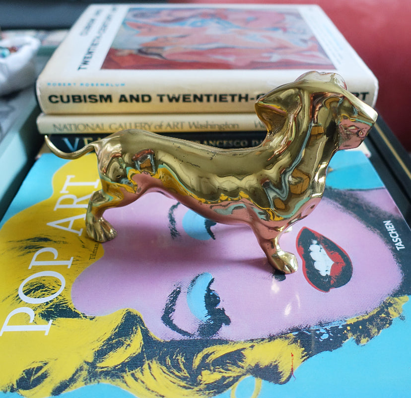Large brass Dachshund