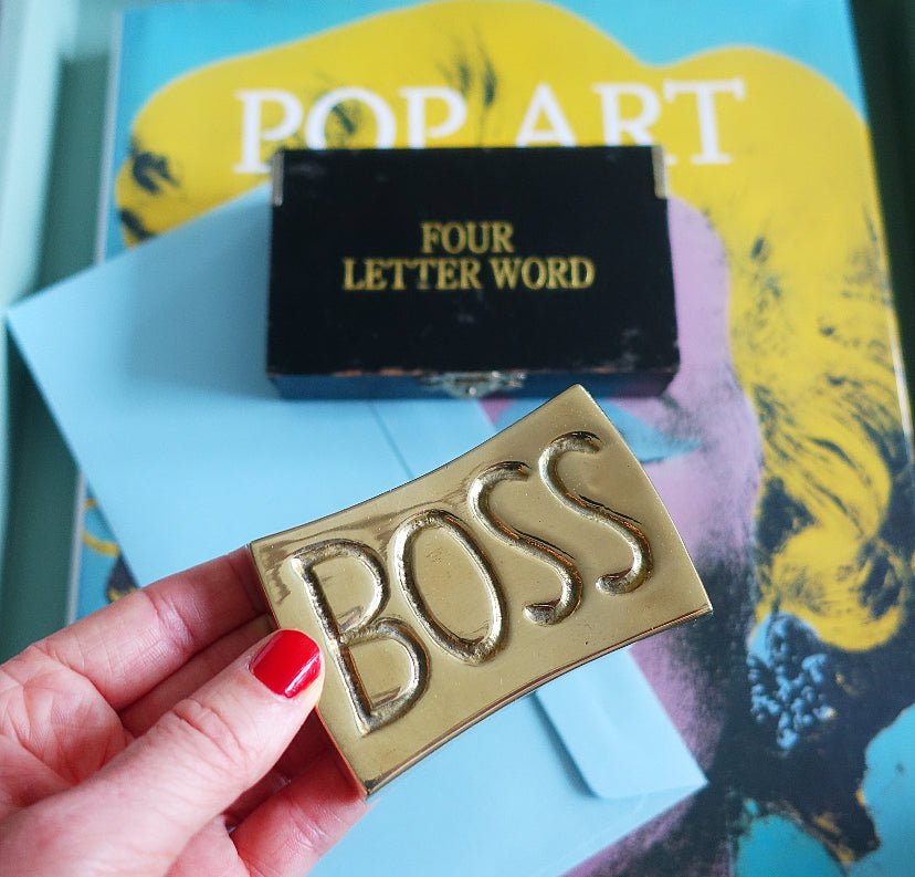 Brass Boss Paperweight