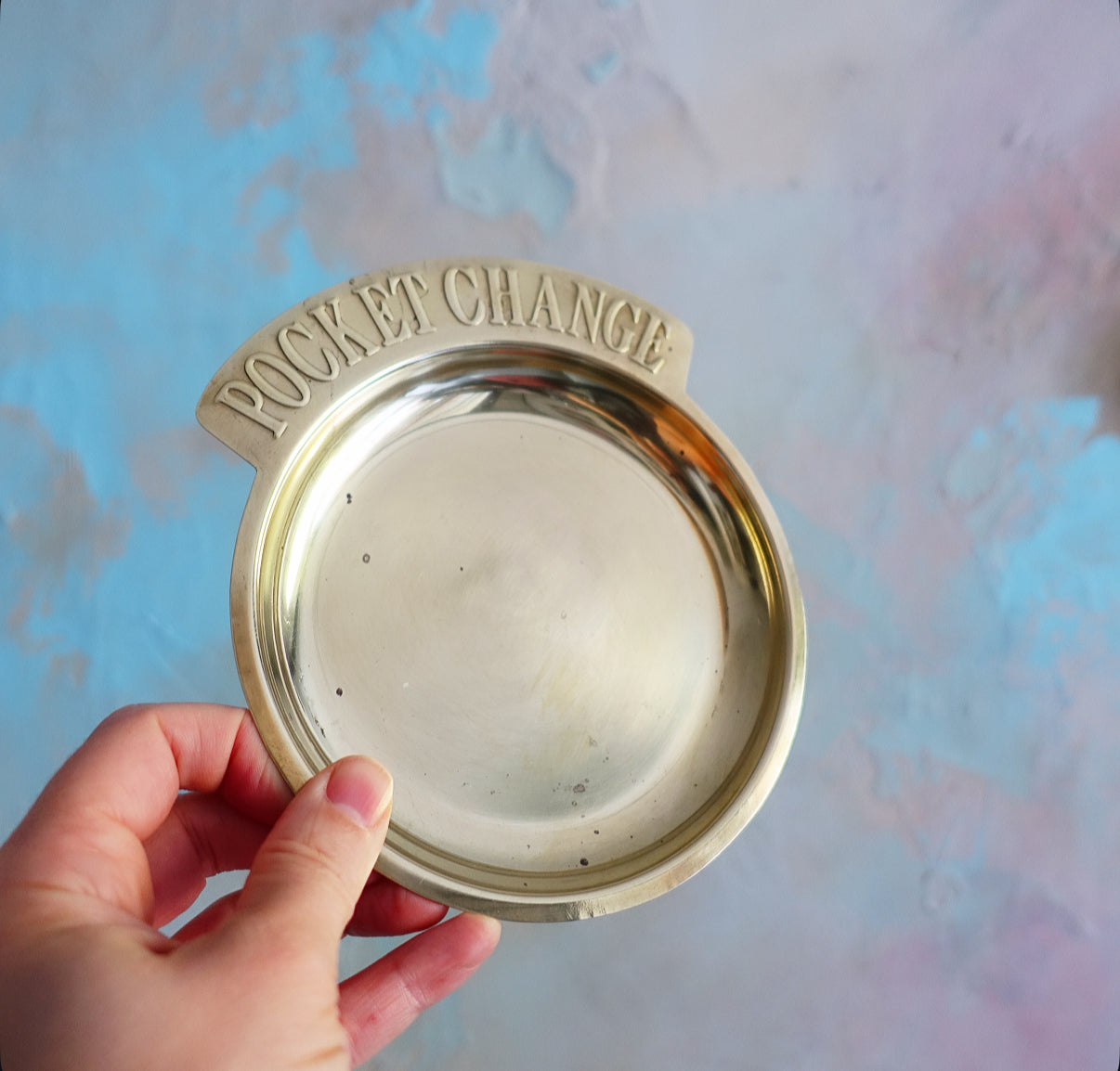 Brass pocket change dish