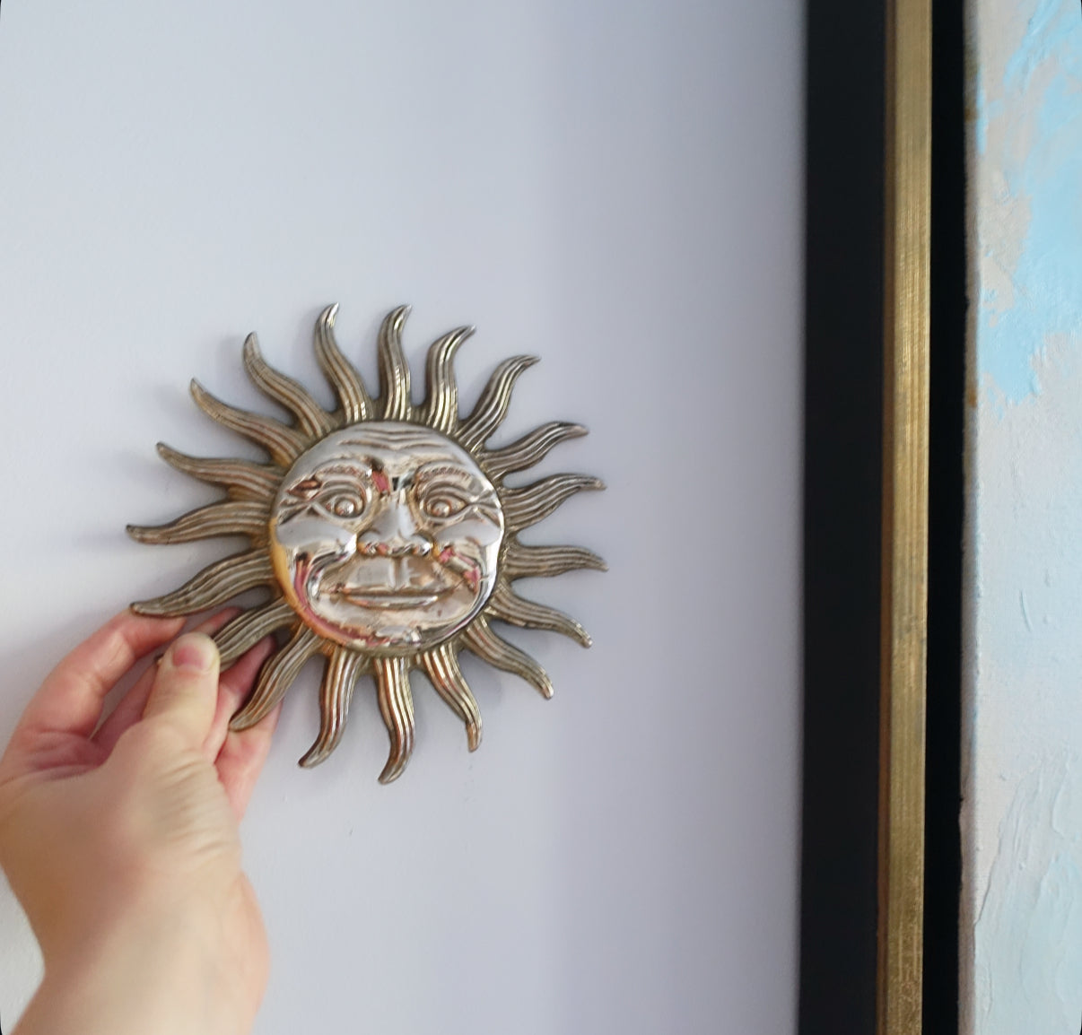 Sun & moon wall plaque set