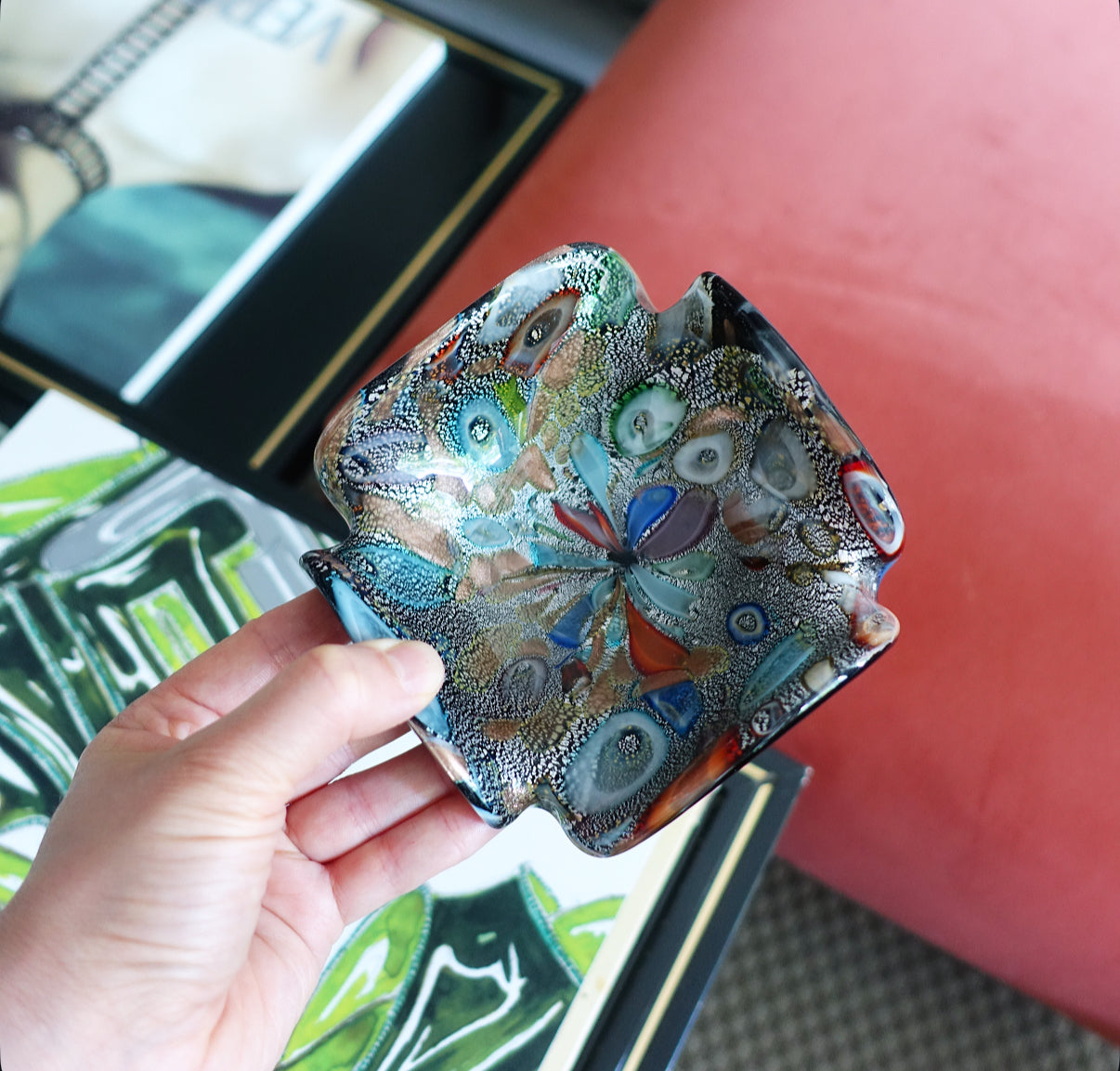 Bizantino Murano glass trinket dish