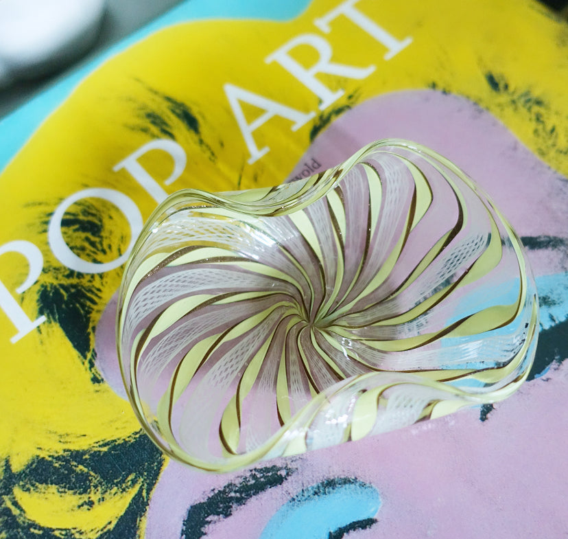 Zanfirico Murano glass trinket dish