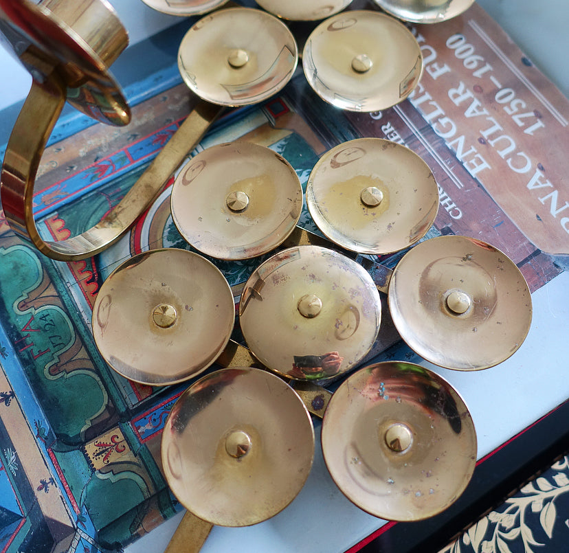 Pair of Swedish brass candle sconces