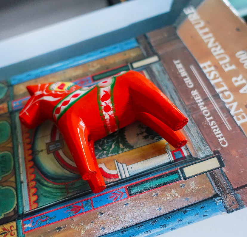 Vintage 4 inch Swedish Dala horse