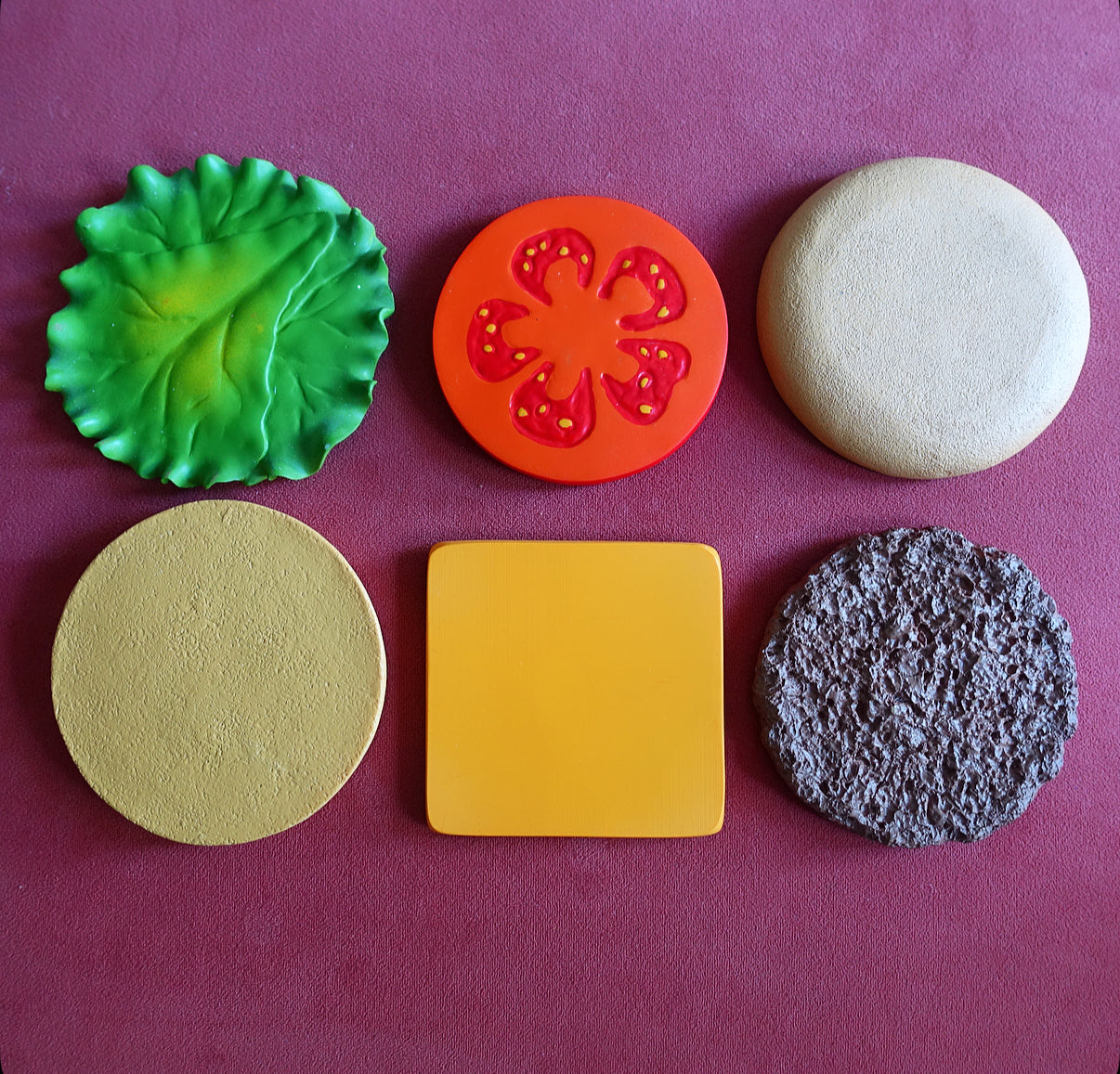 Burger coaster set