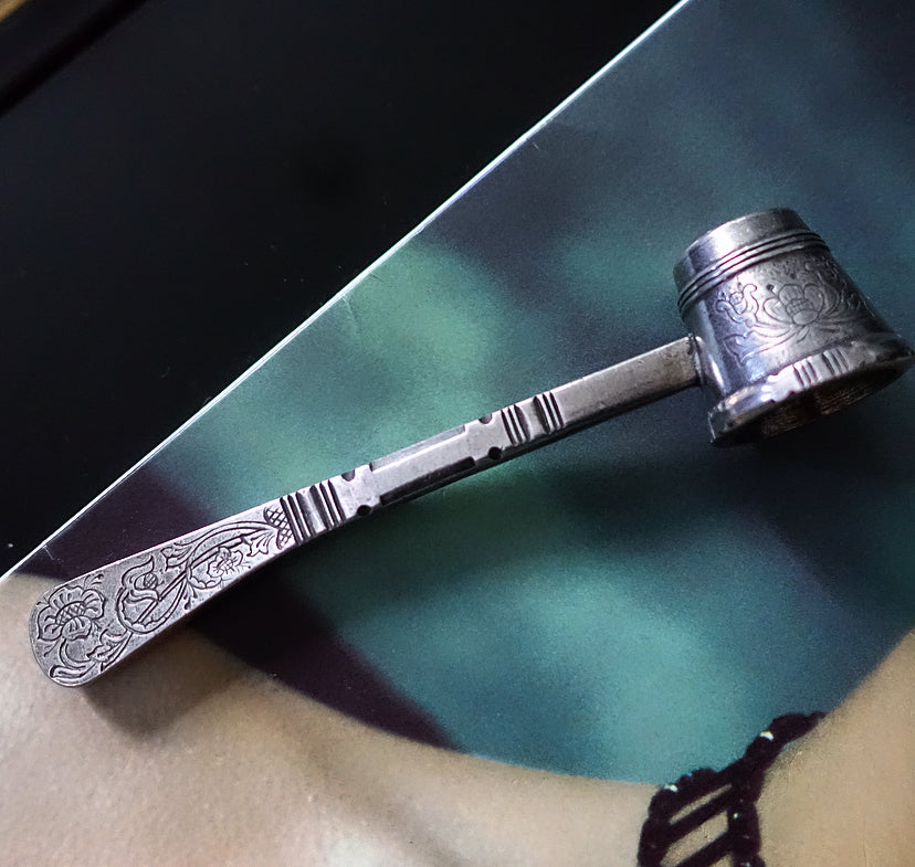 MCM Norwegian pewter candle snuffer