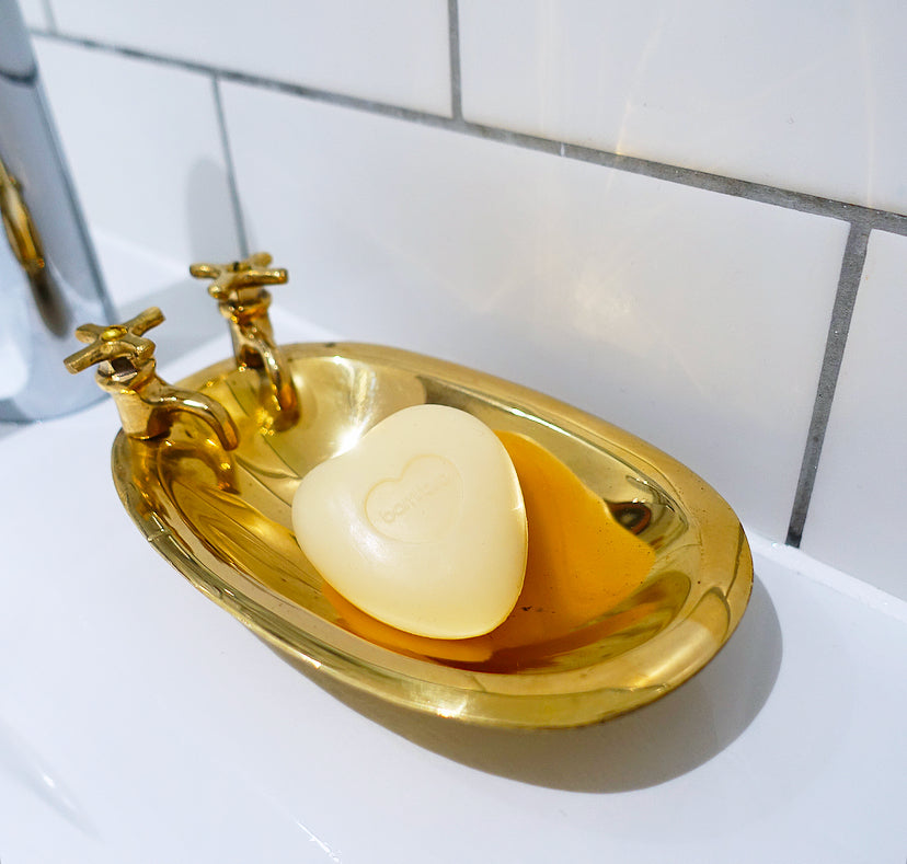 Brass bath soap dish
