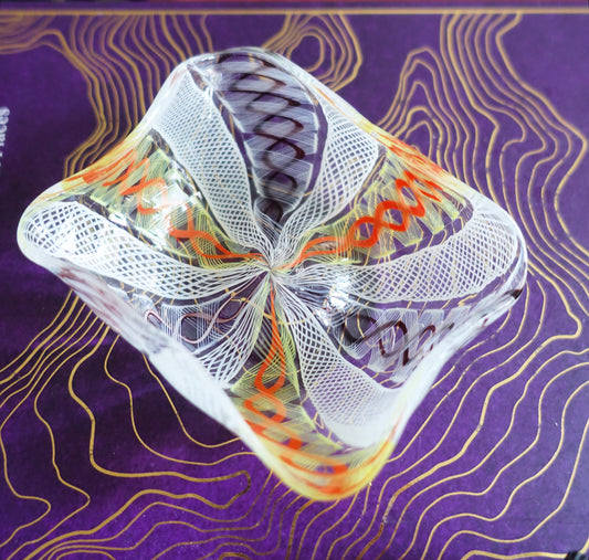 Zanfirico Murano glass trinket dish