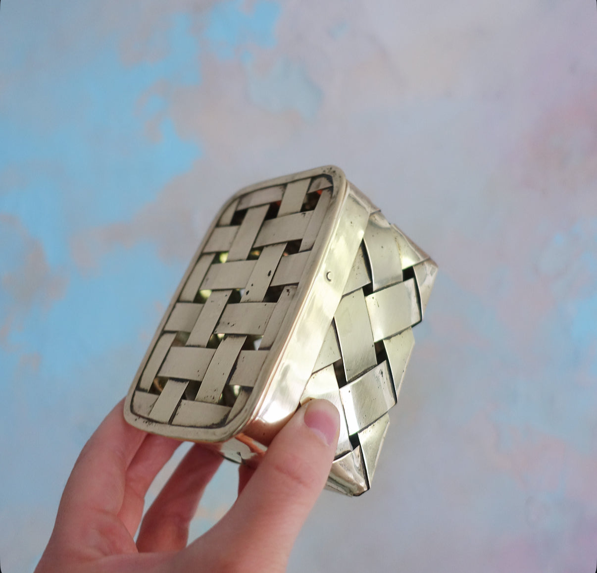 Decorative Woven brass box set