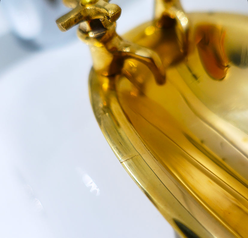 Brass bath soap dish