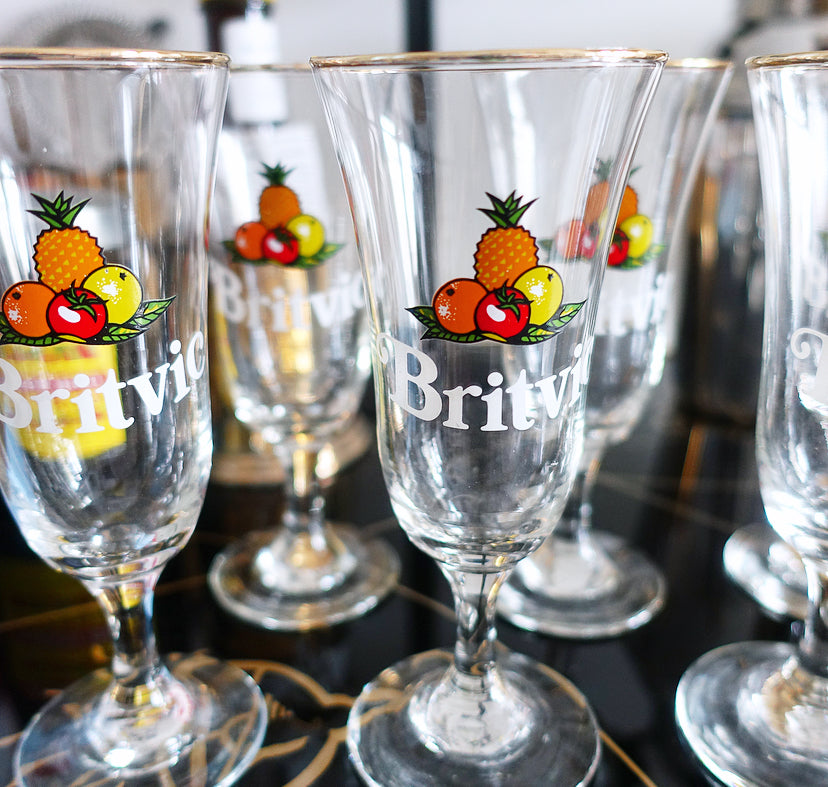 Set of six Britvic glasses