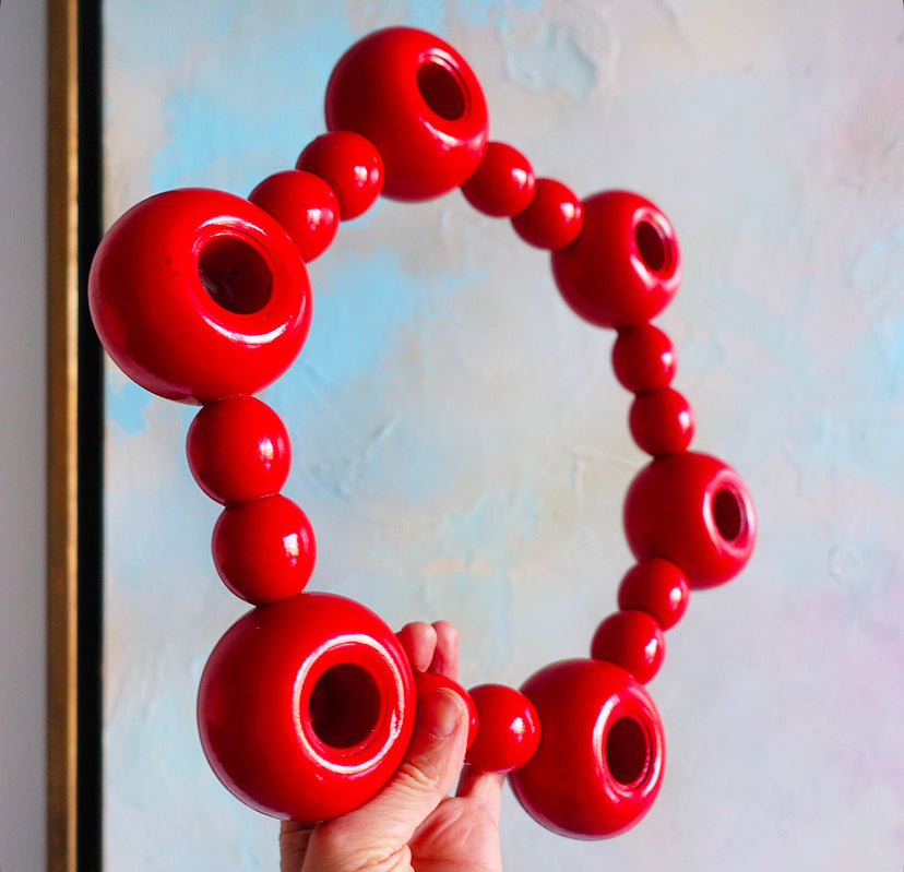 Swedish Folk art centrepiece candle holder