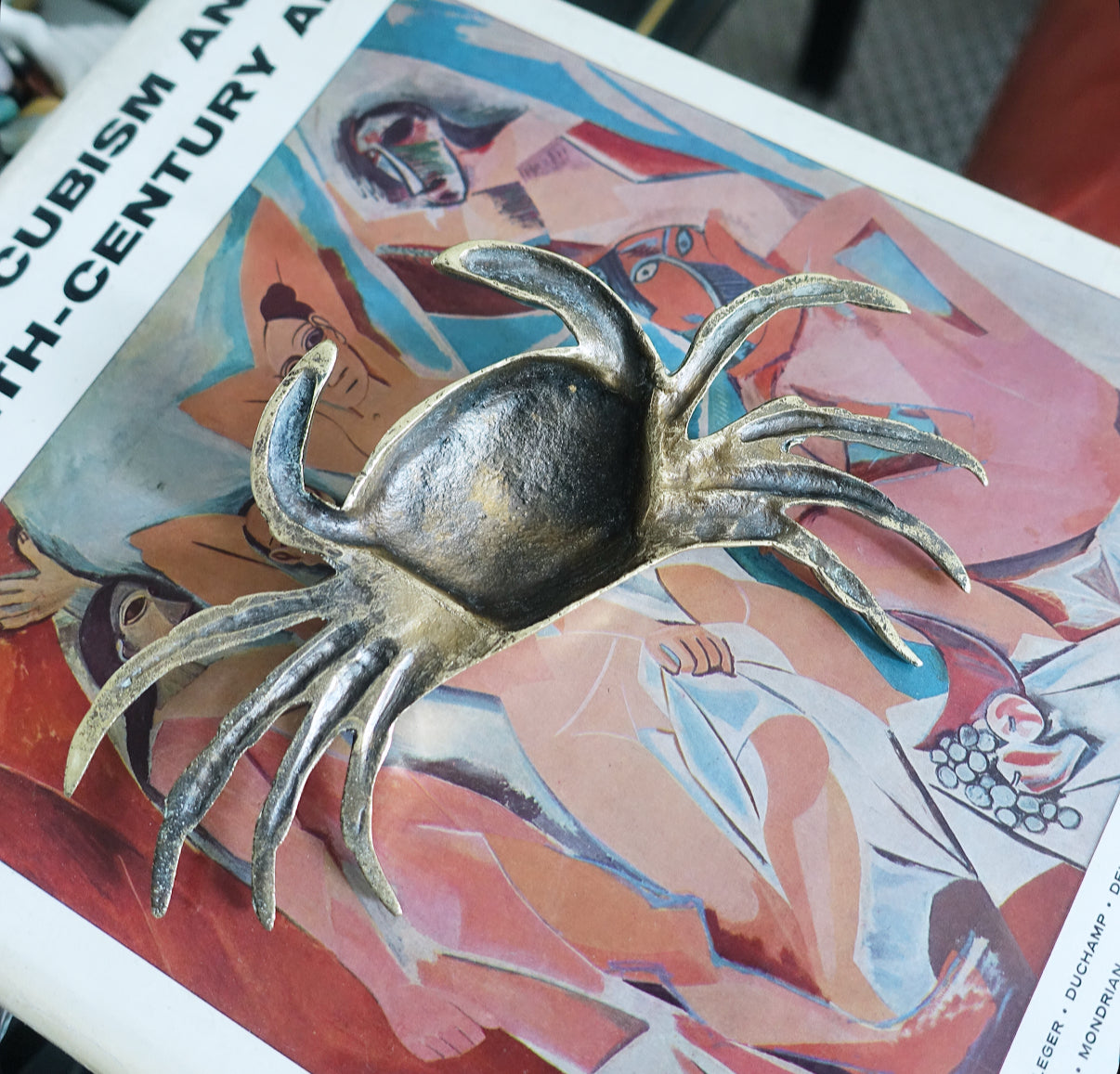 Brass crab paperweight