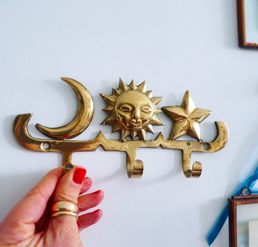 Brass celestial wall hook