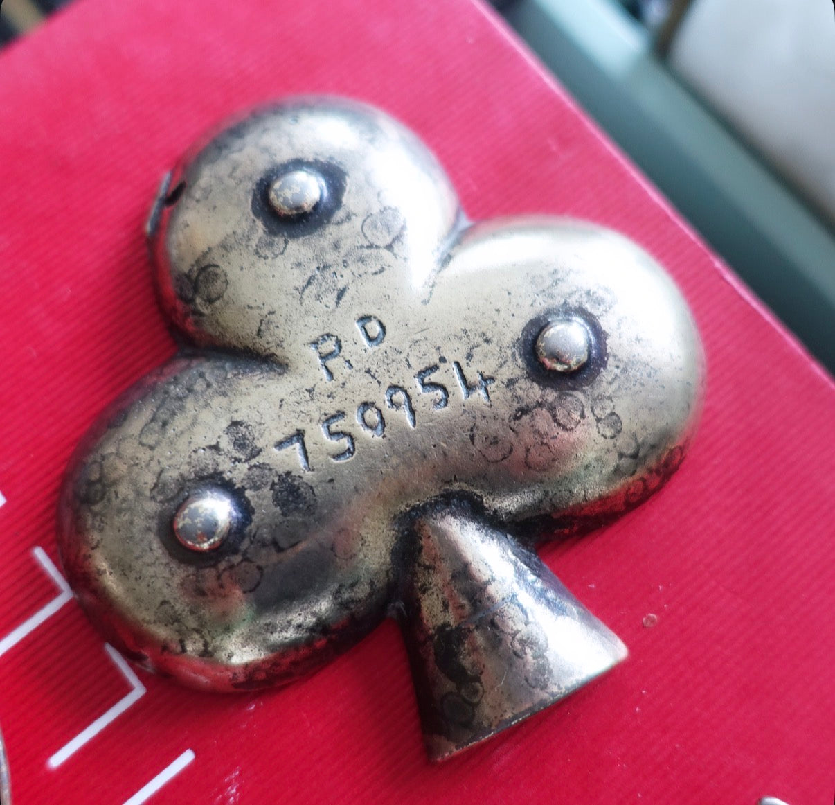 Art Deco brass poker ashtray set