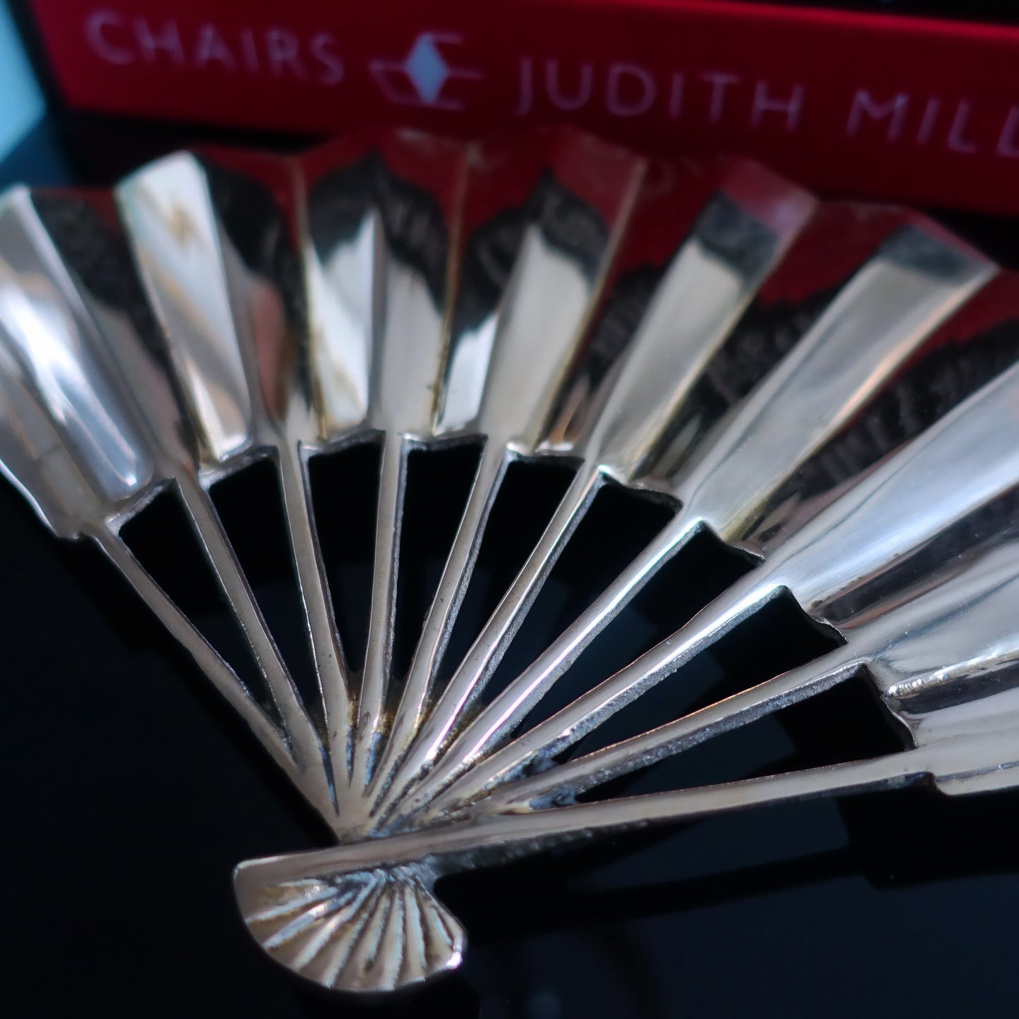 Hollywood Regency brass fan trivet