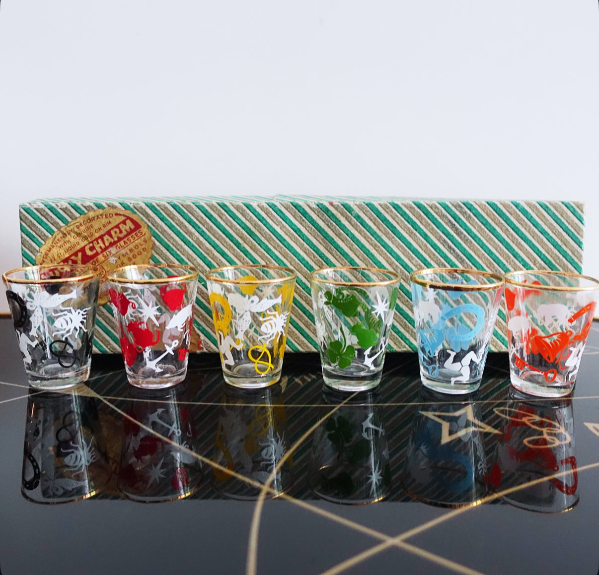 Lucky charm shot glasses