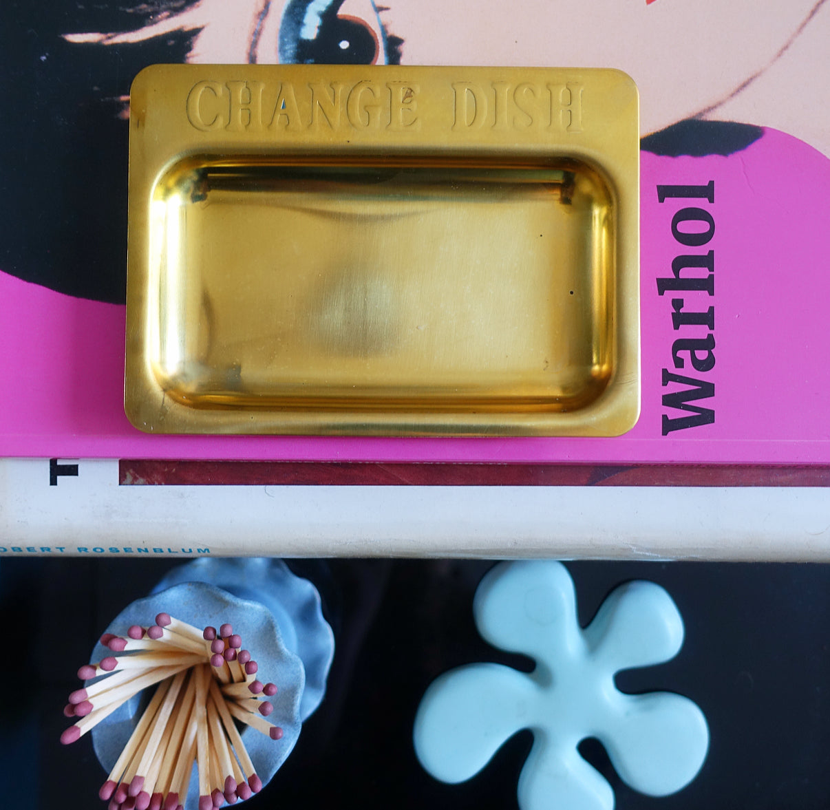 Brass pocket change dish