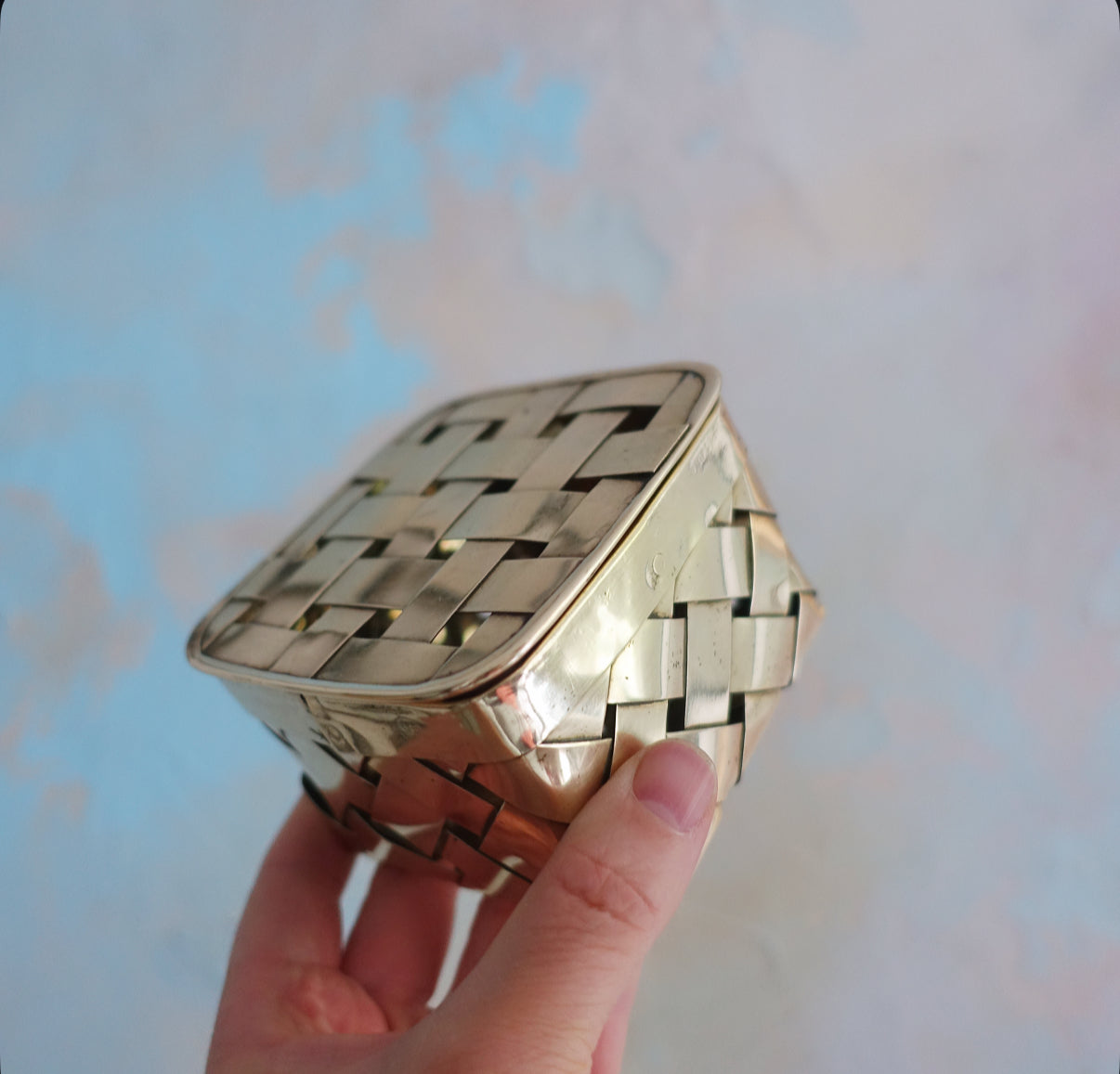 Decorative Woven brass box set