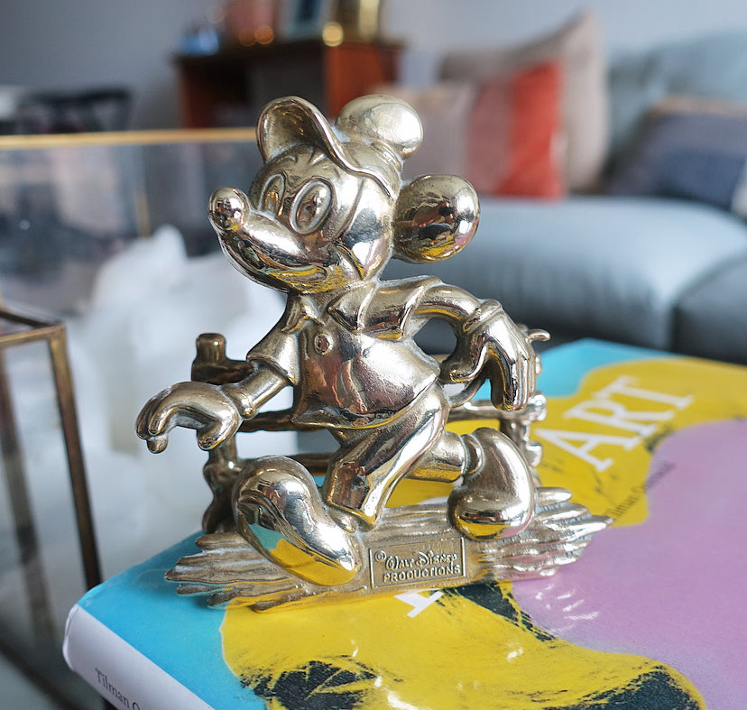 MCM brass Mickey Mouse letter holder