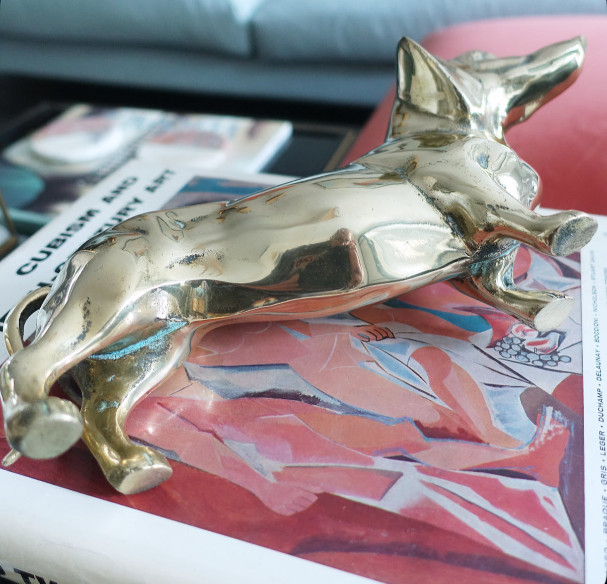 XL brass Dachshund