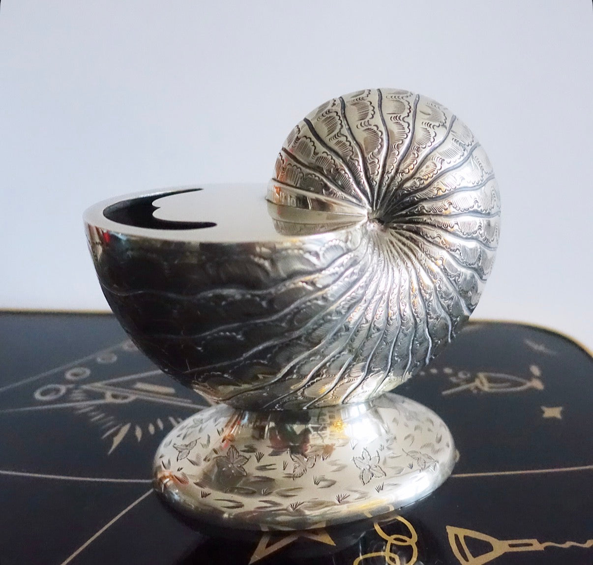 Brass nautilus shell