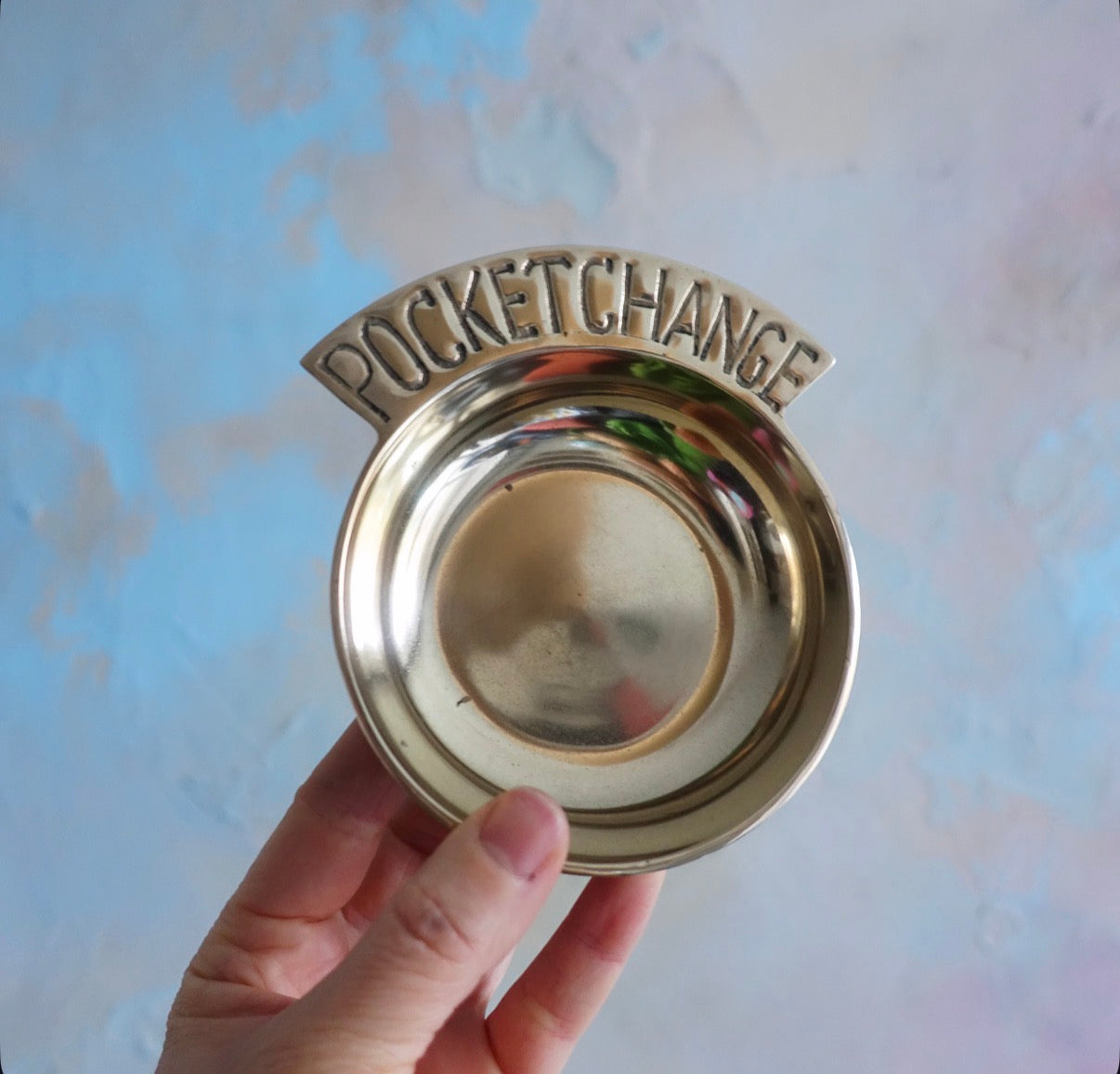 Small brass pocket change dish