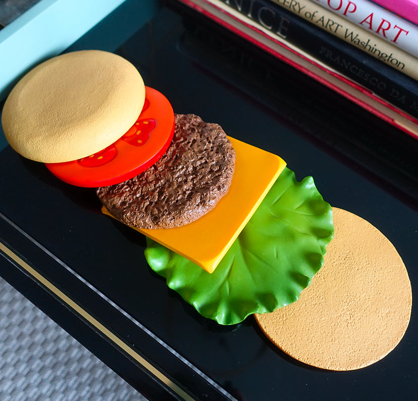 Retro burger coaster set