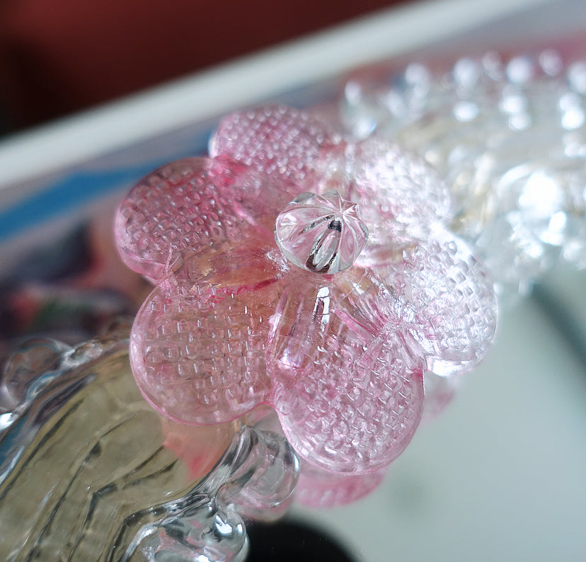 Small Murano glass flower mirror