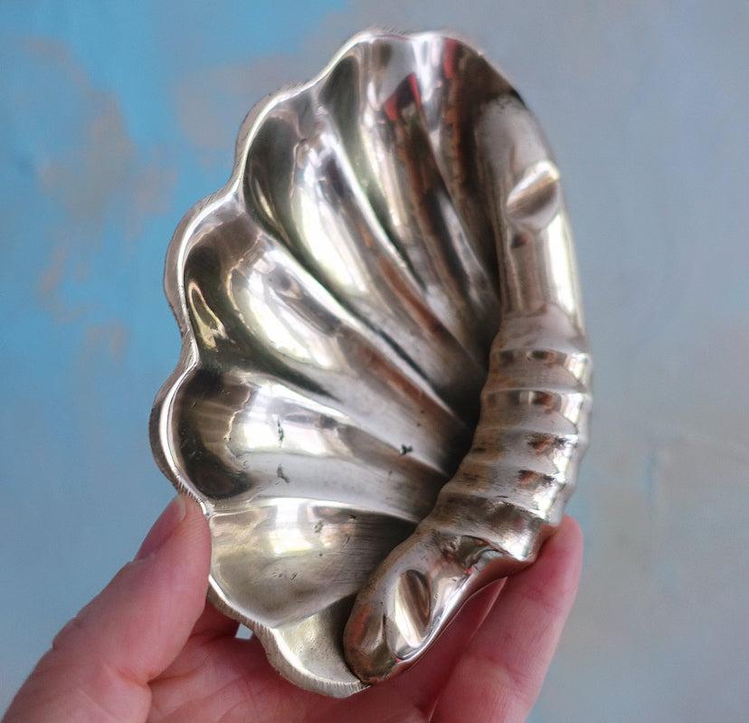 Brass shell dish