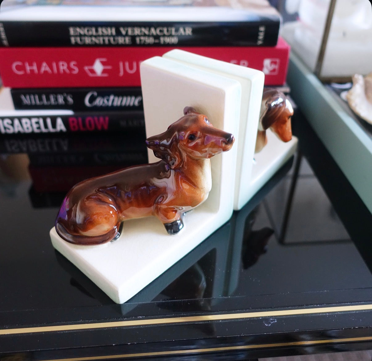 Dachshund bookends
