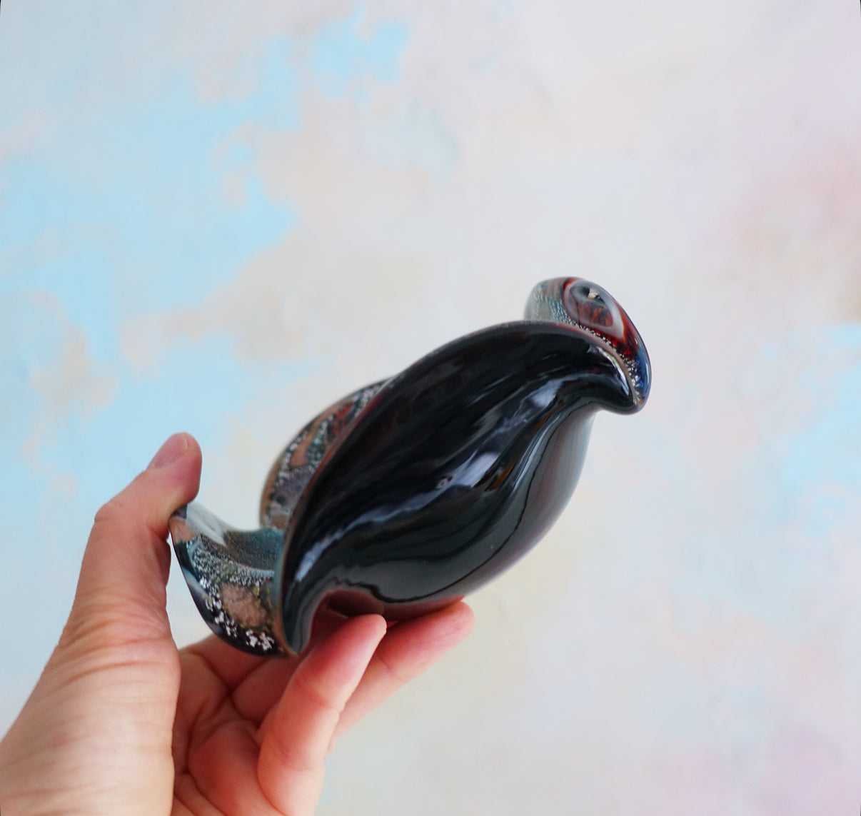Bizantino Murano glass trinket dish