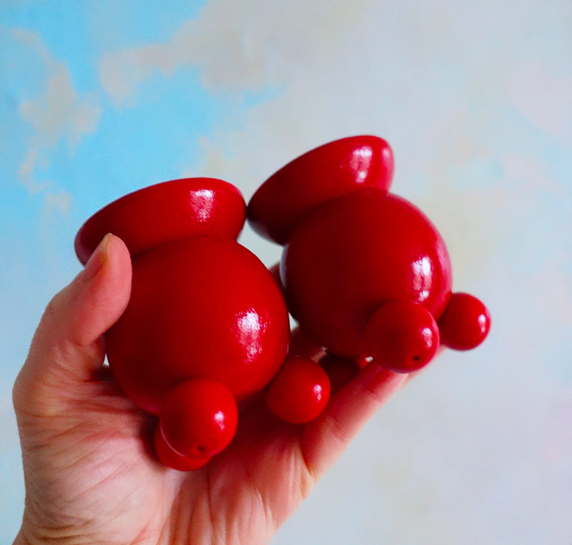 Pair of Swedish Folk art candle holders