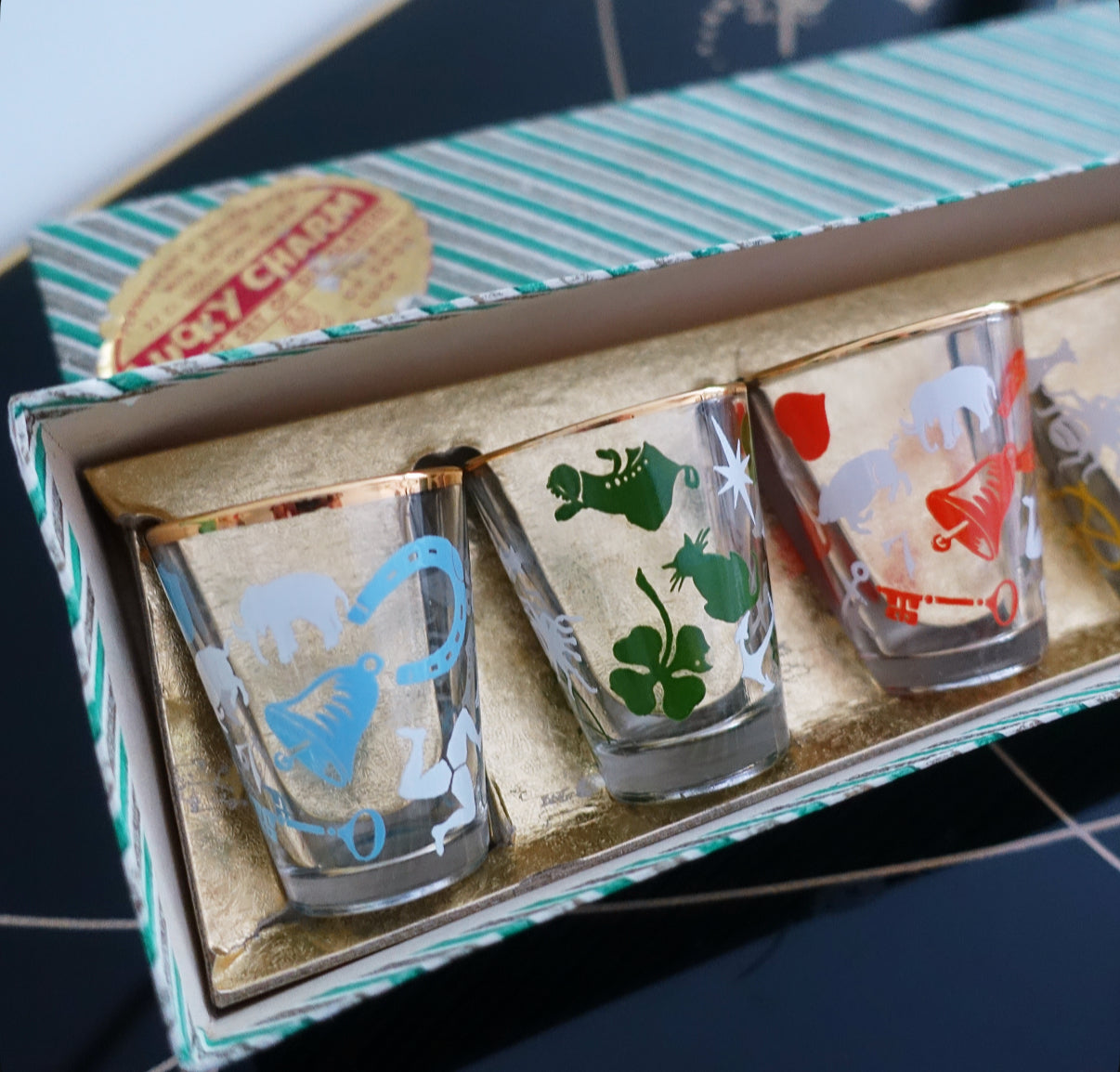 Lucky charm shot glasses