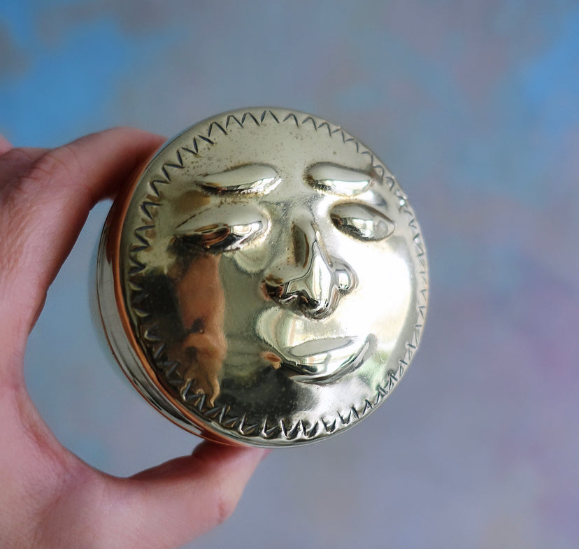 Brass sun trinket box