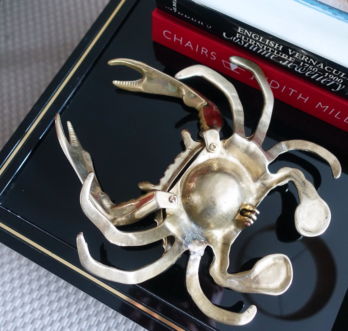 XL brass crab