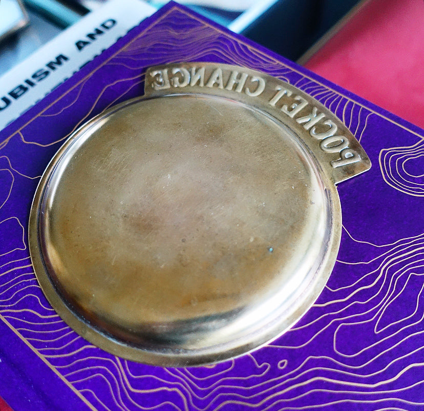 Classic brass pocket change dish