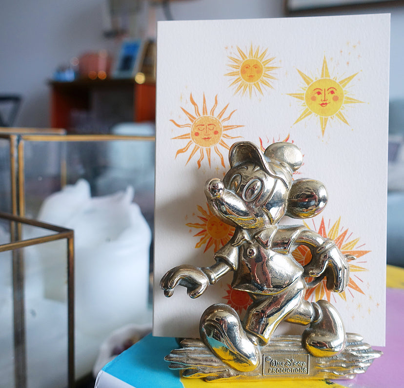 MCM brass Mickey Mouse letter holder