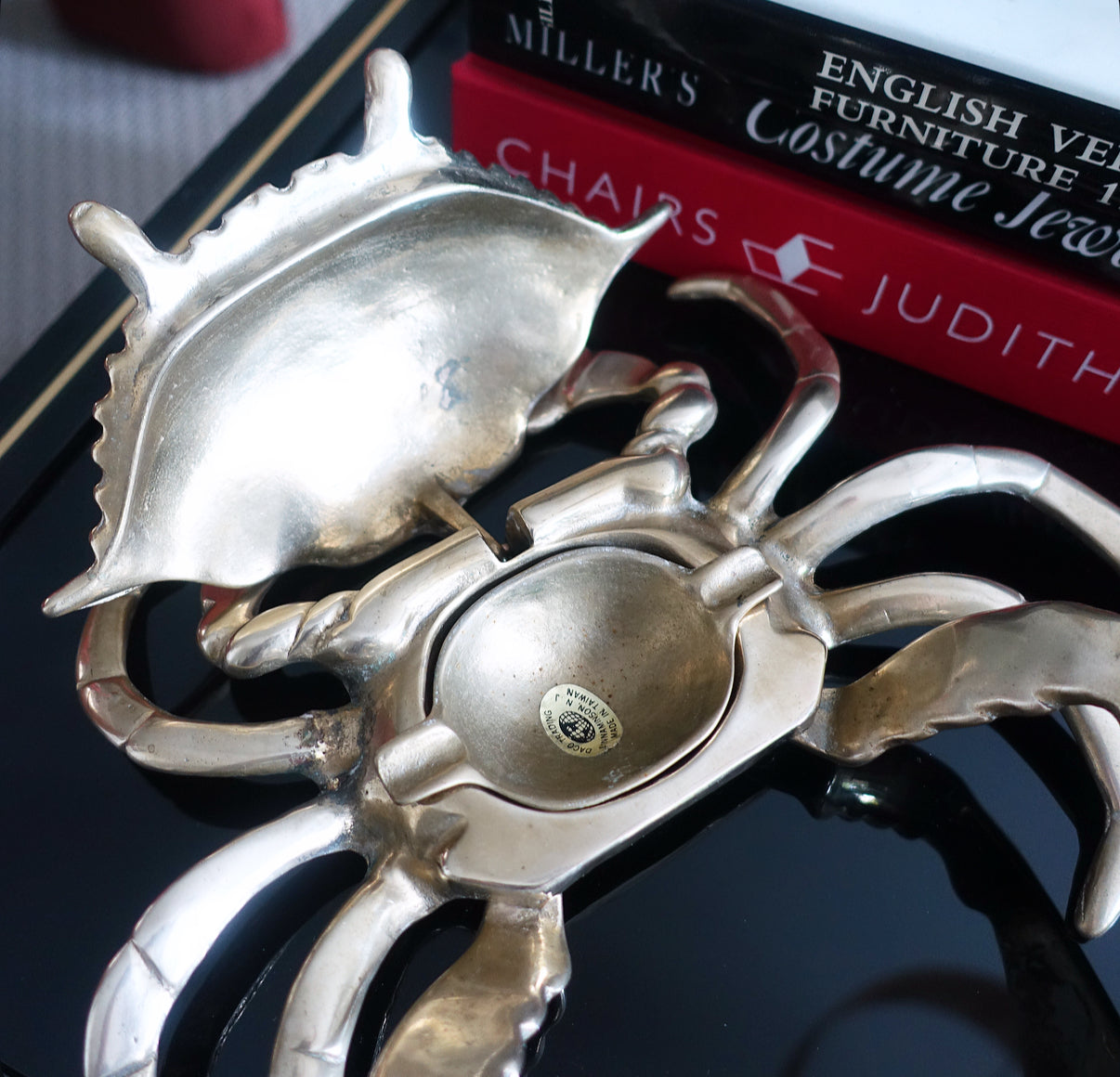 XL brass crab