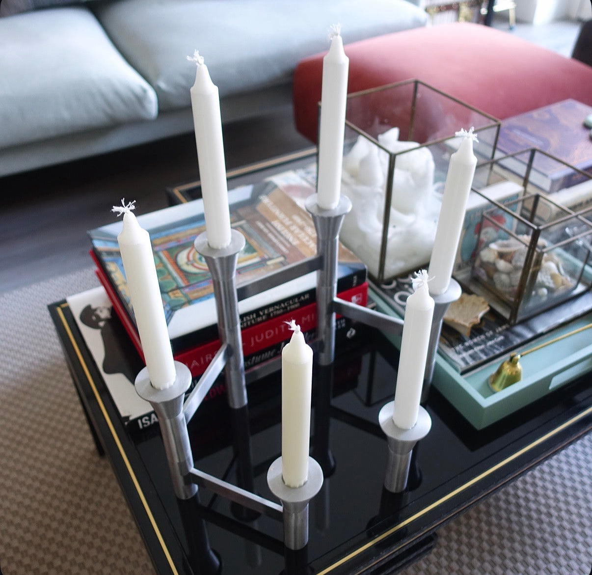 Stainless steel candle holder